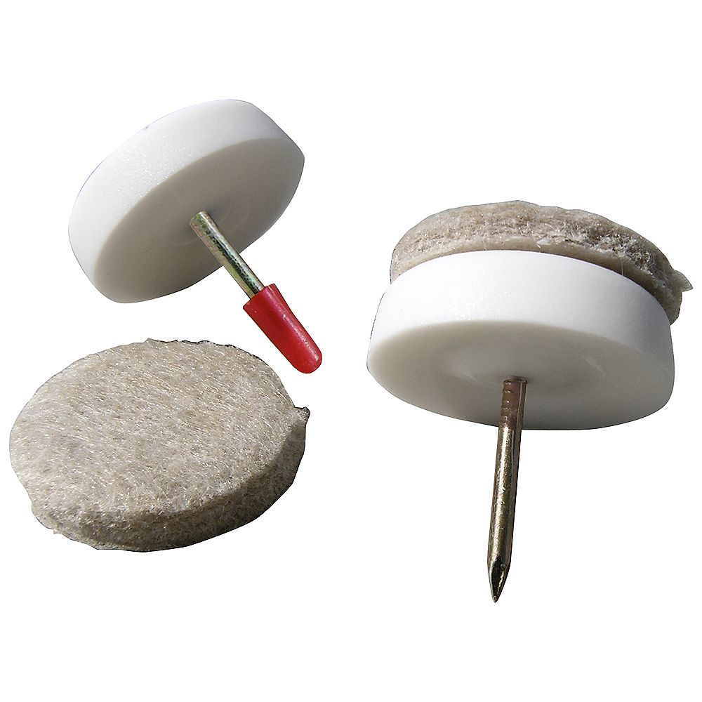 Nail On Furniture Glides With Felt Pads, Hardwood Floor Furniture Protectors Home Depot