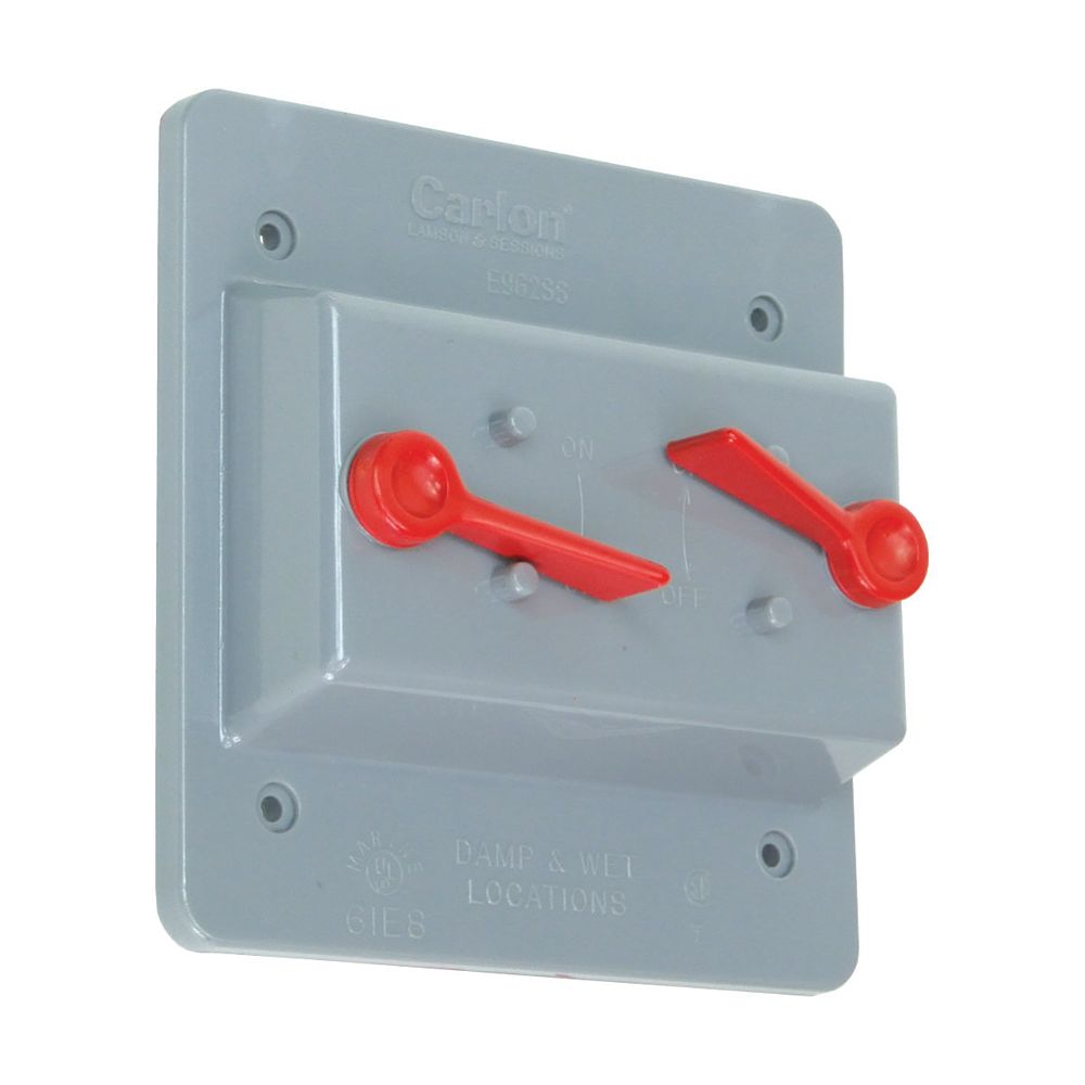 Thomas & Betts Outdoor Weatherproof PVC Cover for Two Toggle Switch