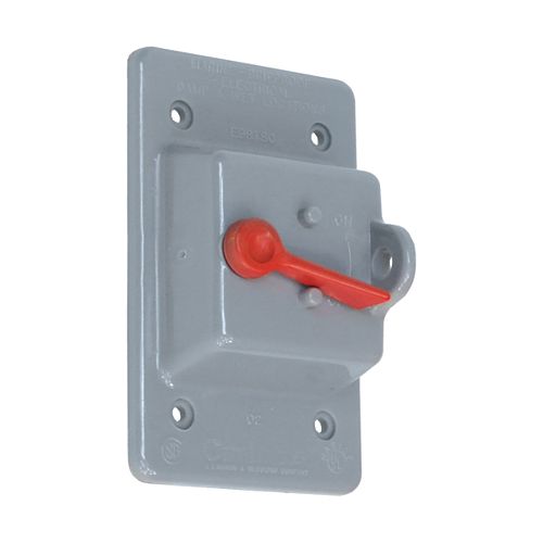 Weatherproof Single Gang PVC Toggle Switch PVC Cover  Grey