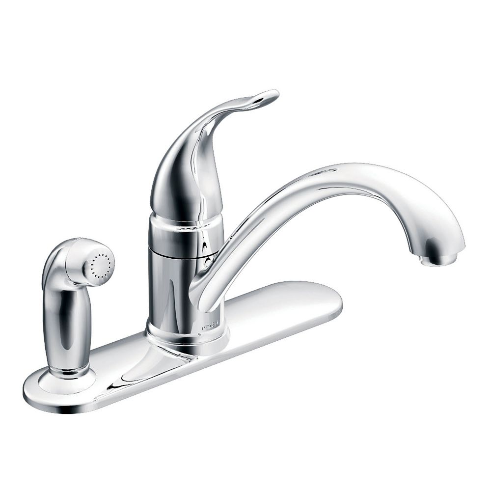 Moen Torrance Single Handle Kitchen Faucet With Side Sprayer And Hydrolock In Chrome The Home Depot Canada