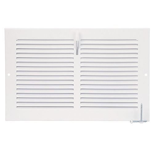 10 inch x 6 inch Sidewall Register - White