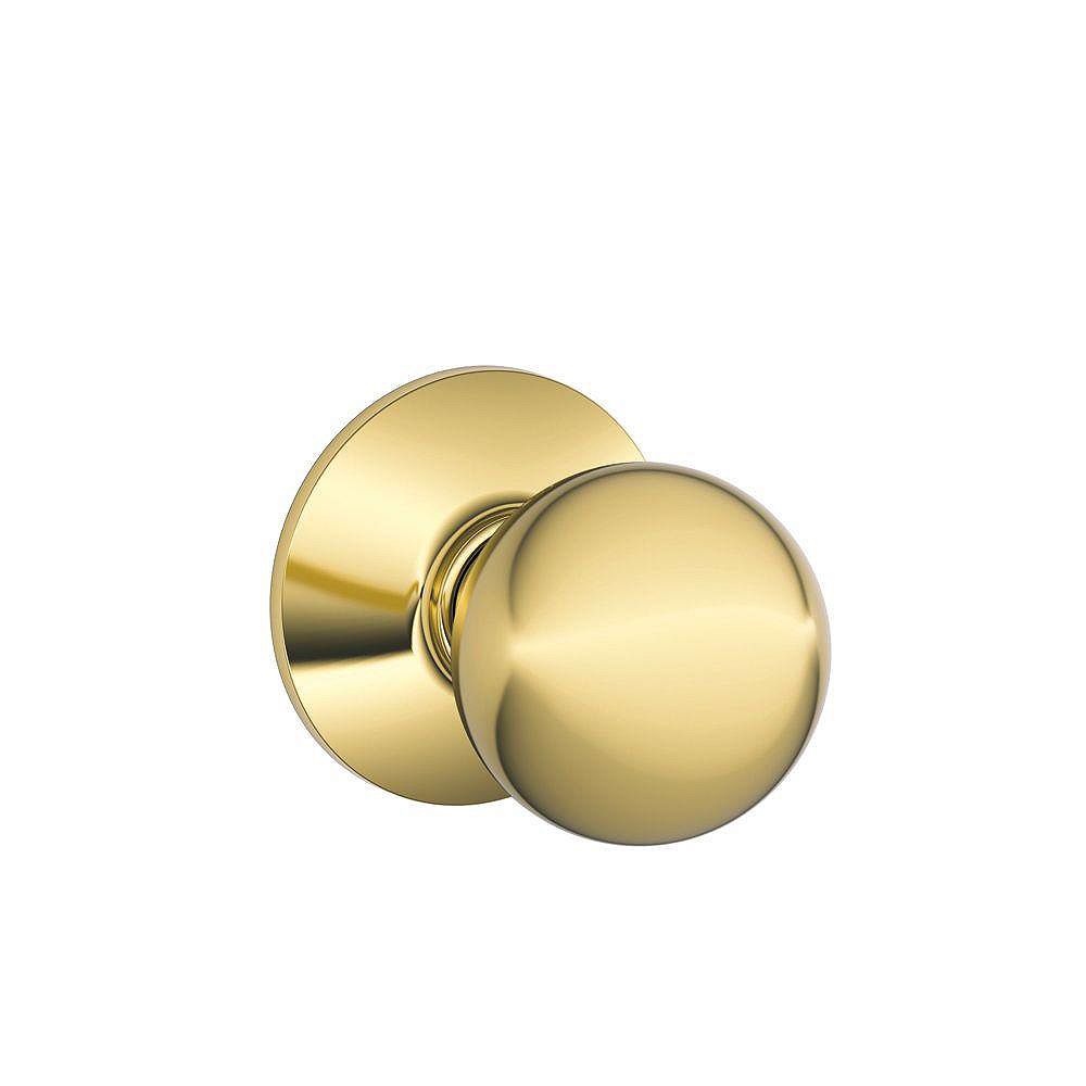 Schlage Orbit Bright Brass Hall/Closet Inactive Non-Locking Passage ...