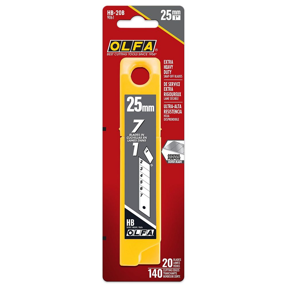 Olfa 25mm SnapOff Replacement Blades, 20 pack The Home Depot Canada