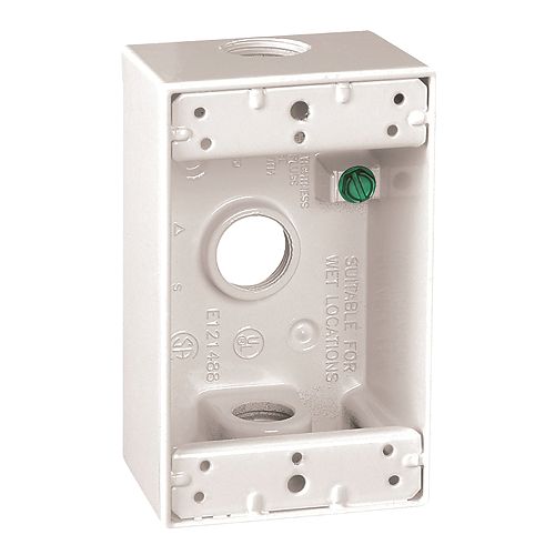 White Electrical Boxes Electrical Boxes, Conduit & Fittings The
