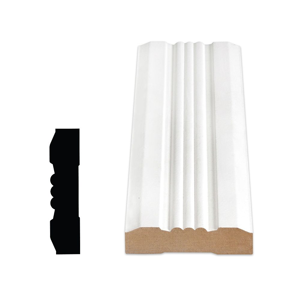 Alexandria Moulding 3/4inch x 3inch x 96inch Victorian MDF Primed