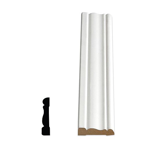 3/8-inch x 2 1/8-inch x 84-inch Colonial MDF Primed Fibreboard Casing