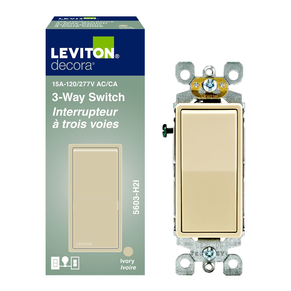Leviton Decora 3 Way Switch Ivory The Home Depot Canada