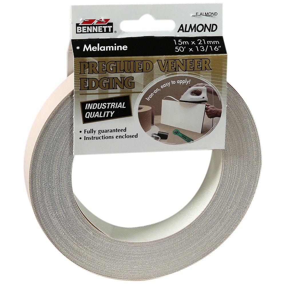 50 ft. x 13/16inch PreGlued Almond Melamine Edging The Home