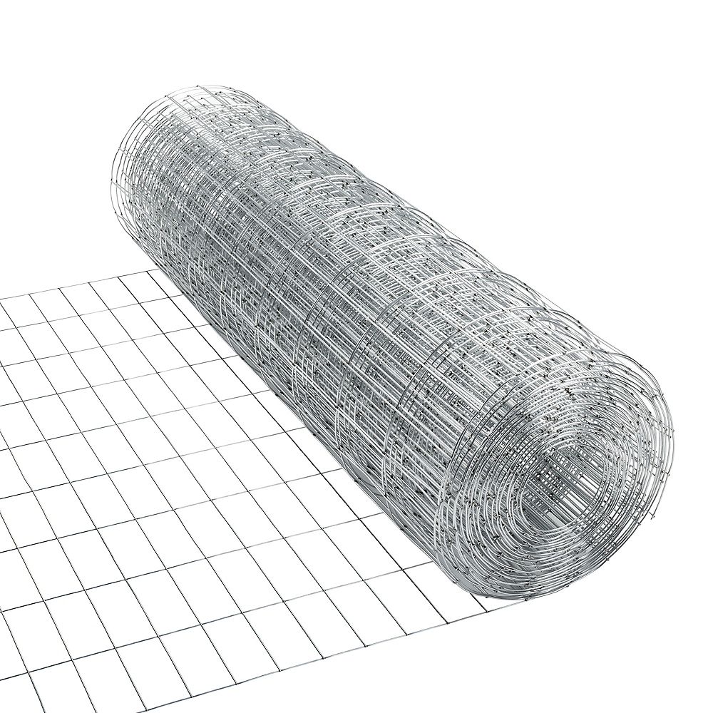 Everbilt 50 ft. L x 36inch H 15Gauge Welded Wire Mesh Netting in Galvanized Steel (2inc
