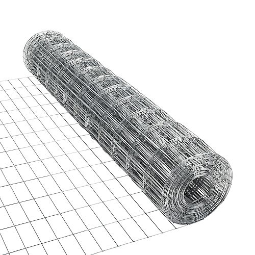 50 ft. L x 48-inch H 15-Gauge Welded Wire Mesh Netting in Galvanized Steel (2-inch x 4-inch Mesh)