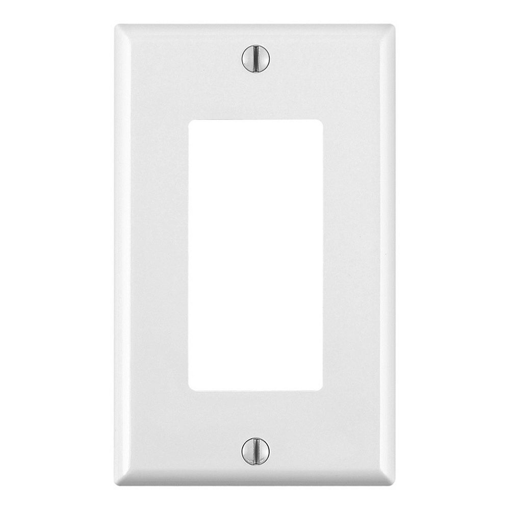 Leviton Decora wall plate 1 Gang, White The Home Depot Canada