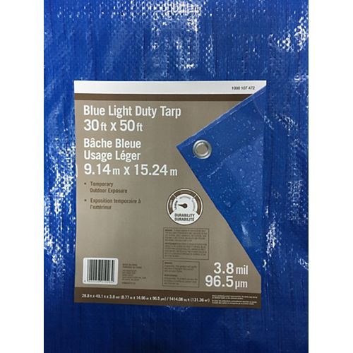 Blue Light Duty Tarp 30ft x 50ft