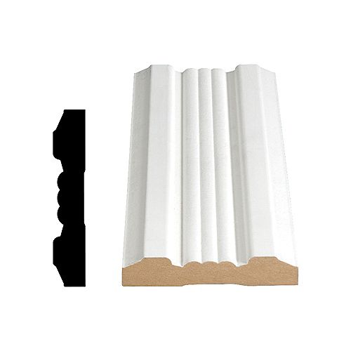 Alexandria Moulding 3/4-inch x 3 7/8-inch Victorian MDF Primed Fibreboard Casing