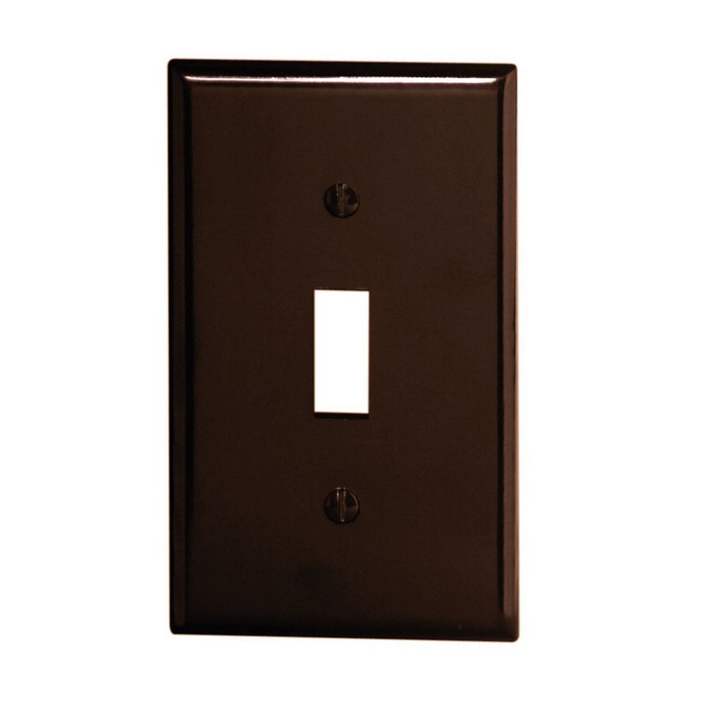 Leviton 1 Gang Plate Toggle Brown The Home Depot Canada