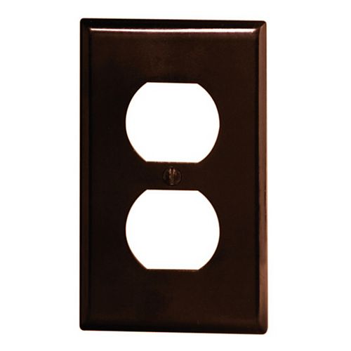 wall plate 1 Gang Duplex, Brown