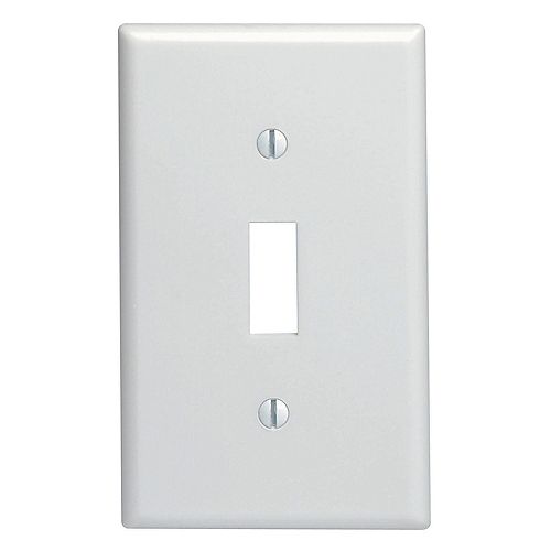 Toggle Single Gang Wallplate , White