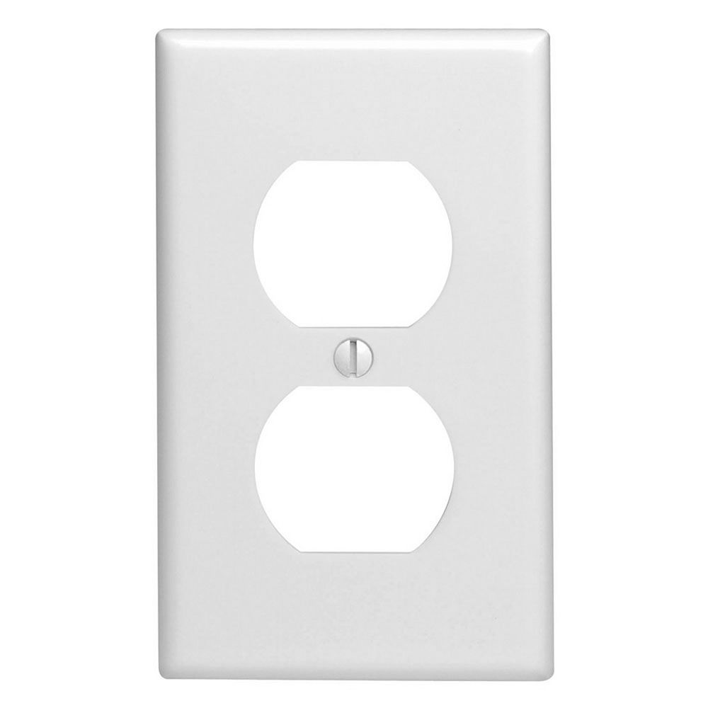 Leviton Wall Plate 1 Gang Duplex, White The Home Depot Canada