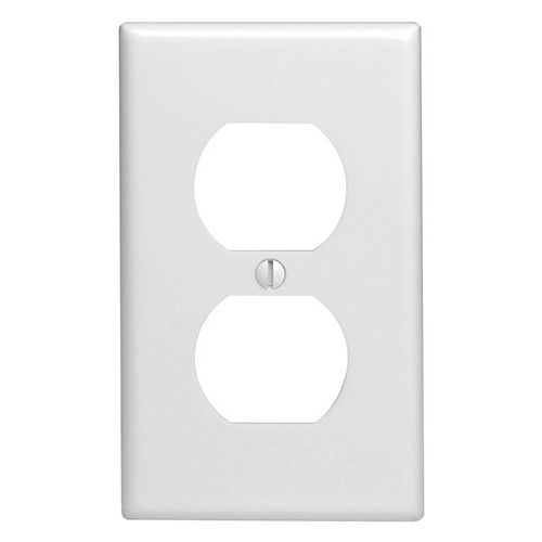 Wall Plate 1 Gang Duplex, White