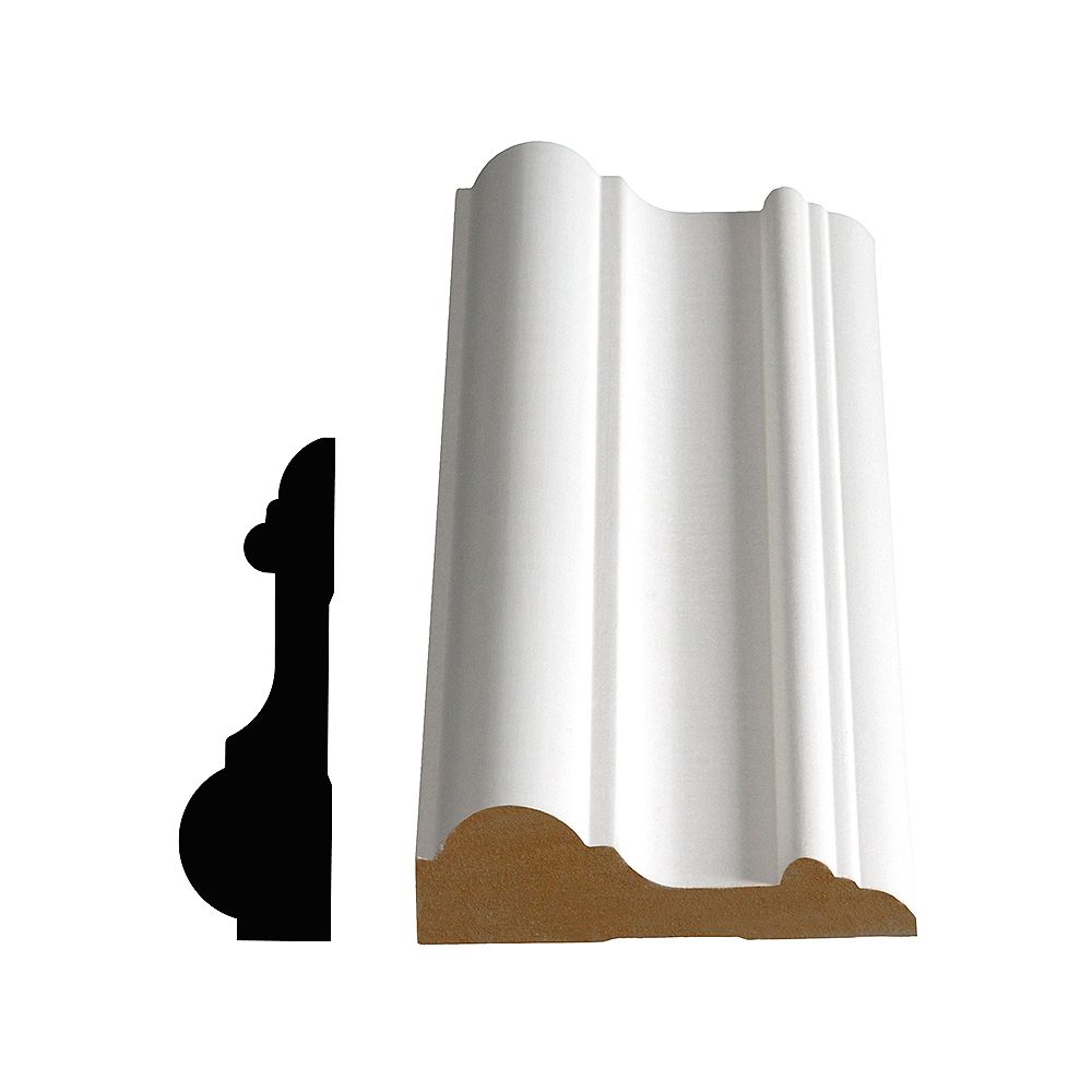 Alexandria Moulding 1 Inch X 3 3 16 Inch X 96 Inch Mdf Primed Fibreboard Chair Rail Mouldi The Home Depot Canada Alexandria Moulding 1 Inch X 3 3 16 Inch X 96 Inch Mdf Primed Fibreboard Chair Rail Mouldi The Home Depot Canada