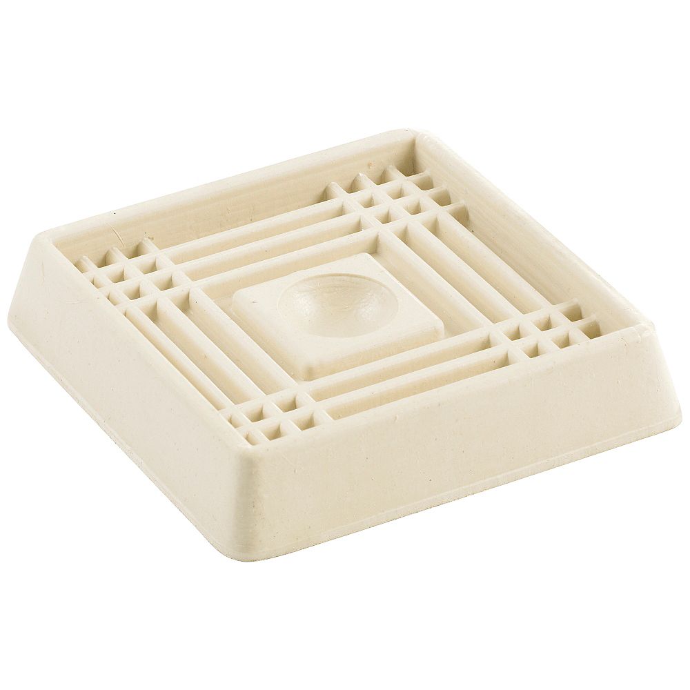 Everbilt 2inch Rubber Furniture Cup Square Almond (4Pack) The Home