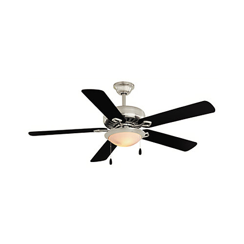 Hampton Bay Southwind 52 Inch 5 Blade 1 Light Nickel