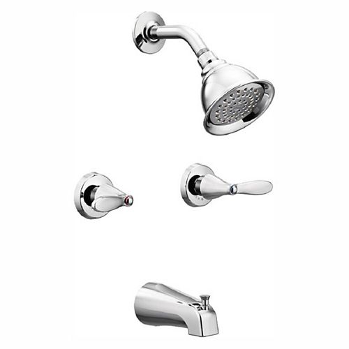 Adler 2-Handle 1-Spray Tub and Shower Faucet with Valve in Chrome (Valve Included)