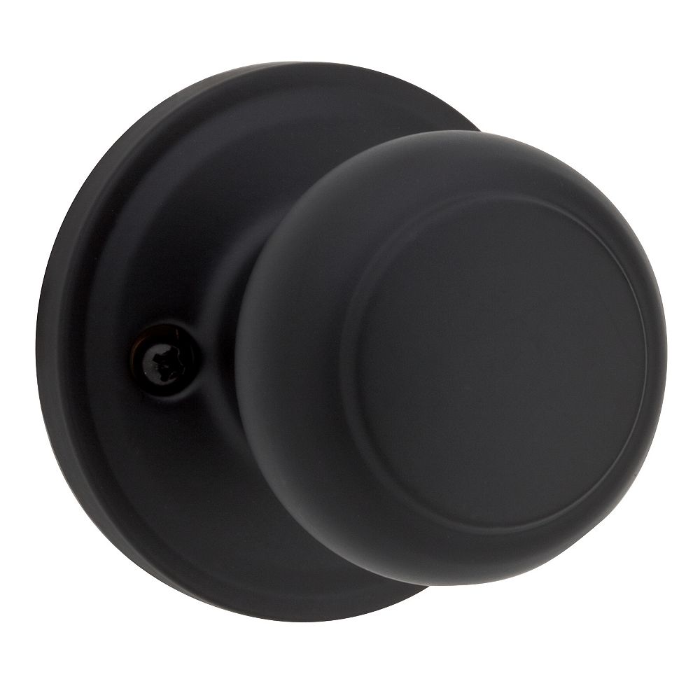 Weiser Troy Inactive Door Knob in Matte Black The Home Depot Canada