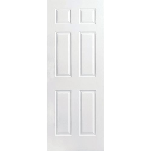 18-inch x 80-inch Primed 6 Panel Hollow Core Textured Interior Door Slab