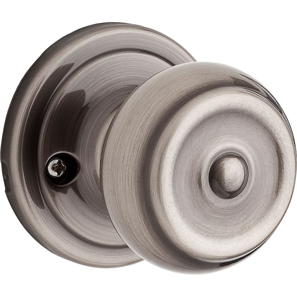Weiser Phoenix Inactive Door Knob in Antique Nickel The Home Depot Canada