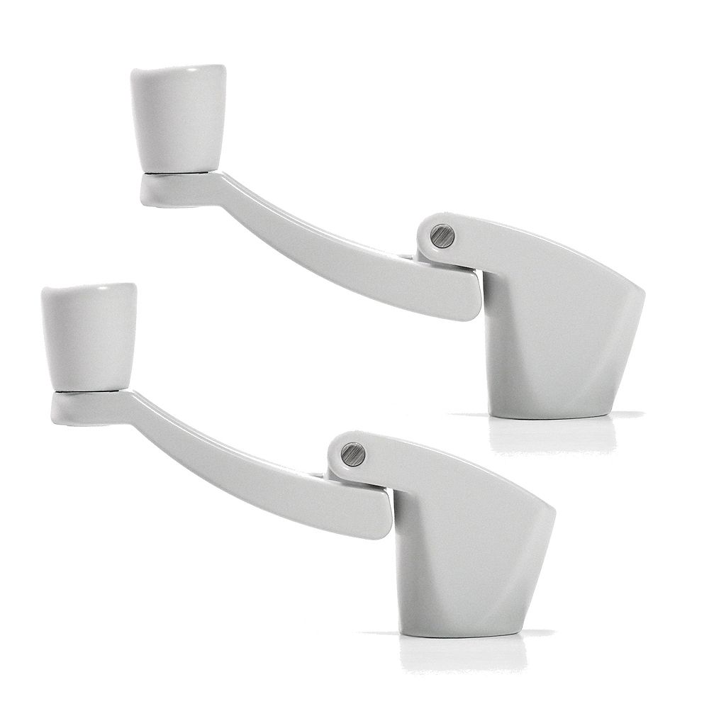 Ideal Security Fold Away Handle Window Crank in White (2Pack) The