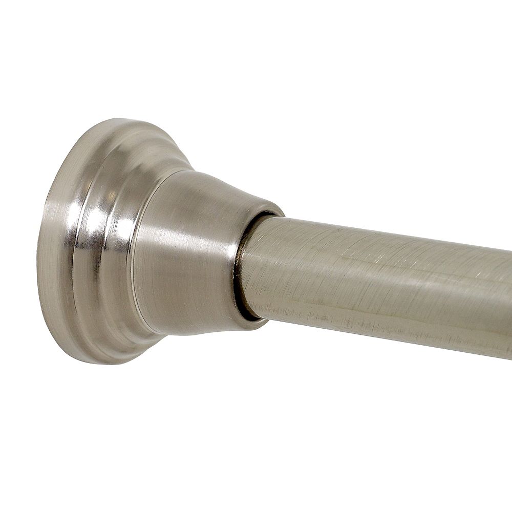 Zenith Products 72 Inch Finial Shower Rod Satin Nickel The Home