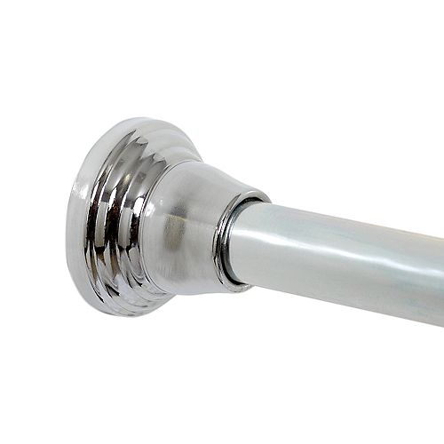 Finial Shower Rod - Chrome