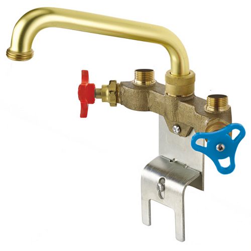 Two Handle Laundry Faucet, Rough Brass