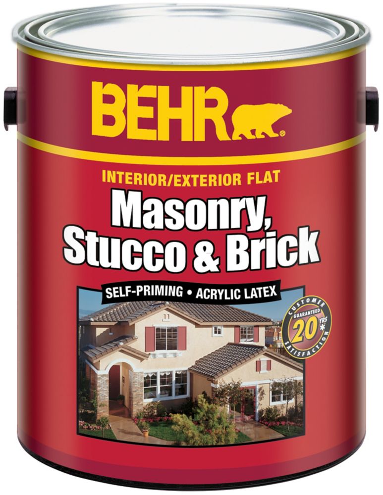 BEHR Interior Exterior Masonry Stucco Brick Paint 3 61 L Pastel   P 1000113305 