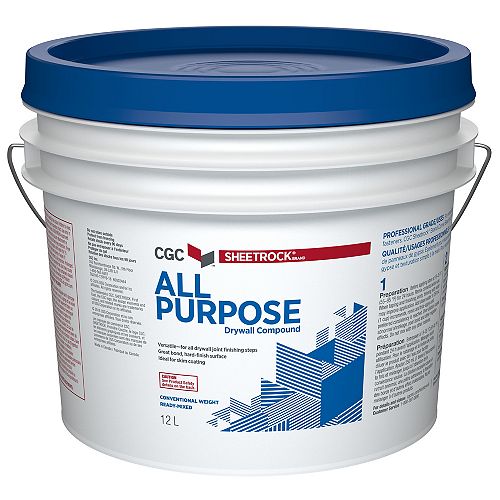 All Purpose Drywall Compound, Ready-Mixed, 12 L Pail