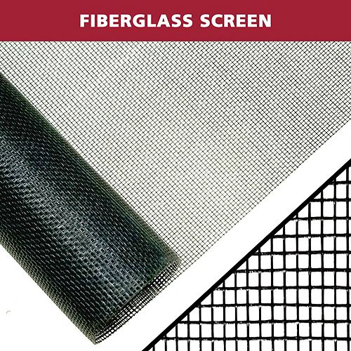 36-inch W x 84-inch H Fiberglass Insect Screen in Black