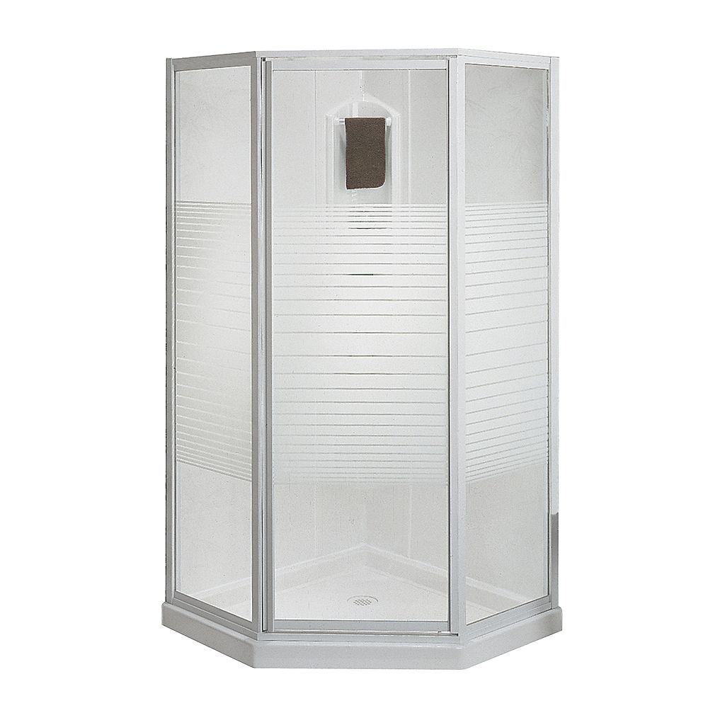 MAAX Kit de douche Cosmos 38 pouces 3 pièces en blanc Home Depot Canada