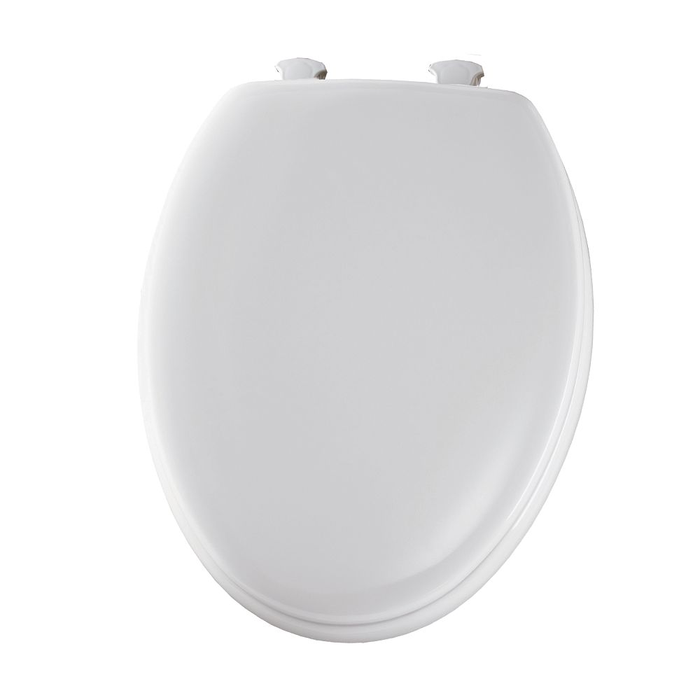 Bemis Elongated Closed Front Toilet Seat In White With Easy Clean And Change Hinge The Home Depot Canada