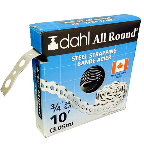 All Round Strapping, Steel, 24Ga 3/4-inch x 10 Feet