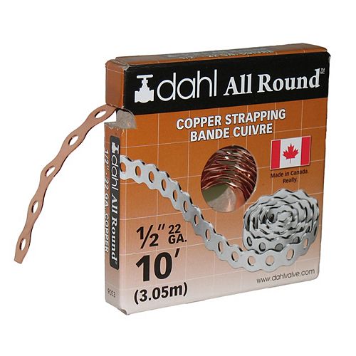 All Round Strapping, Copper, 22Ga 1/2-inch x 10 Feet