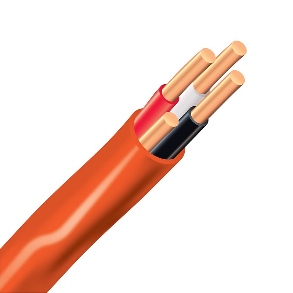 Southwire 10 3 Fil lectrique Romex NMD90 SIMpull Orange coup Au southwire-10-3-nmd90-romex-simpull-electrical-wire-orange-cut-by-the
