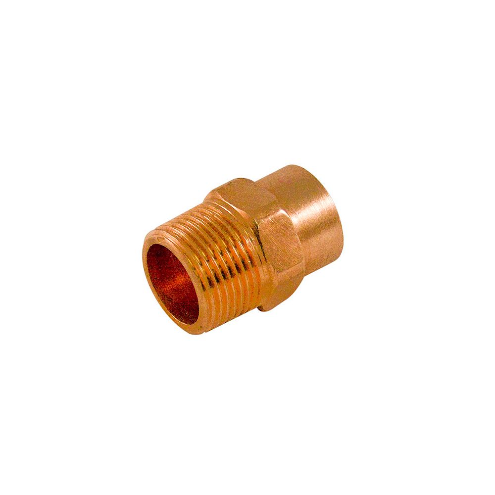 Aqua-Dynamic Fitting Copper Male Adapter 1/2 Inch Copper To Male | The 1 2 Od Copper Tubing Home Depot