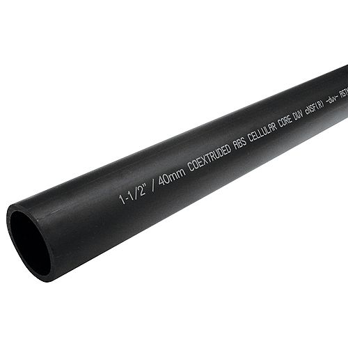 Cell Core 1.5-inch x 12 ft. ABS Pipe