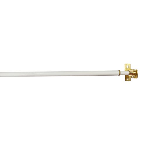 28-inch to 48-inch Café Curtain Rod in White