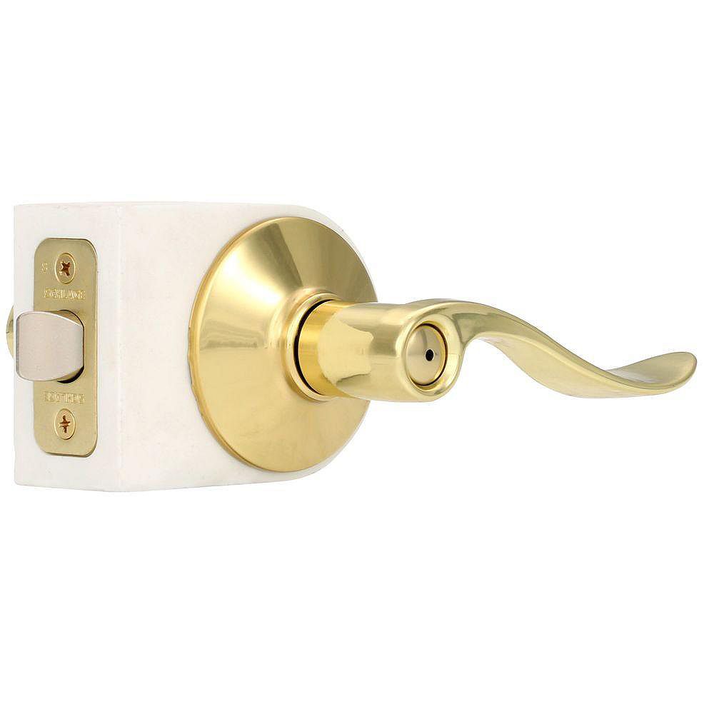 Schlage Accent Bright Brass Bed/Bath Privacy Door Lever Rated AAA The