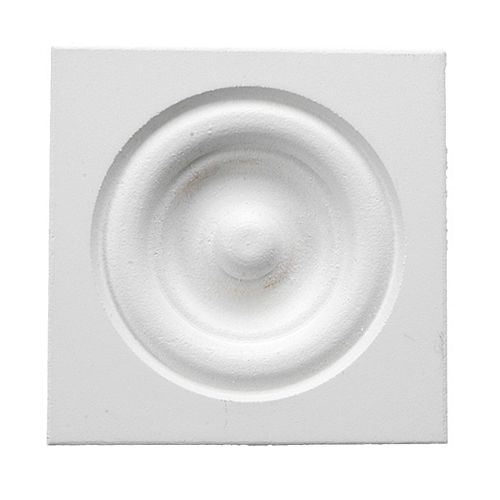 Alexandria Moulding 3/4-inch x 2 1/2-inch x 2 1/2-inch MDF Primed Corner Block Moulding