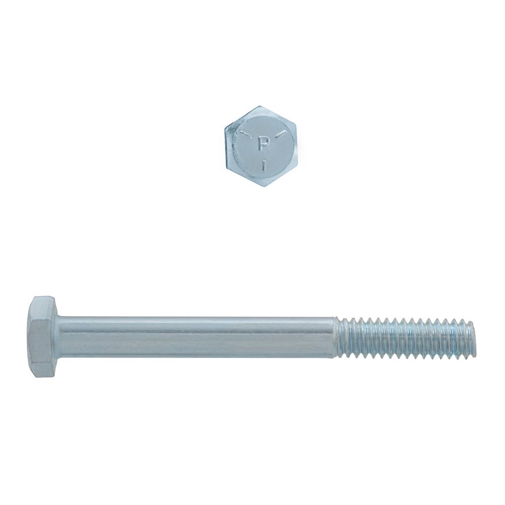 Paulin 14 Inch X 2 12 Inch Hex Head Cap Screw Zinc Plated Grade 5 Unc The Home Depot 