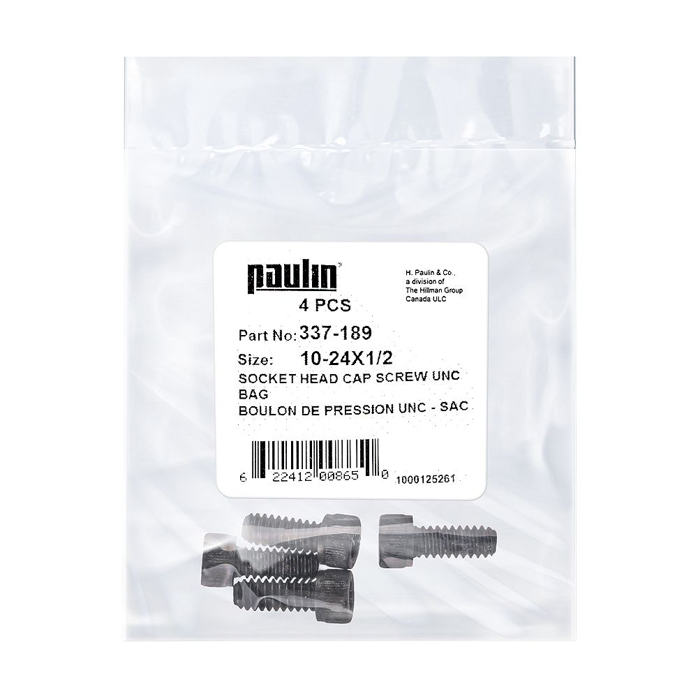 Paulin 10 24 X 12 Inch Socket Head Cap Screw Unc Phosphate Coated 4 Pcs The Home Depot Canada 