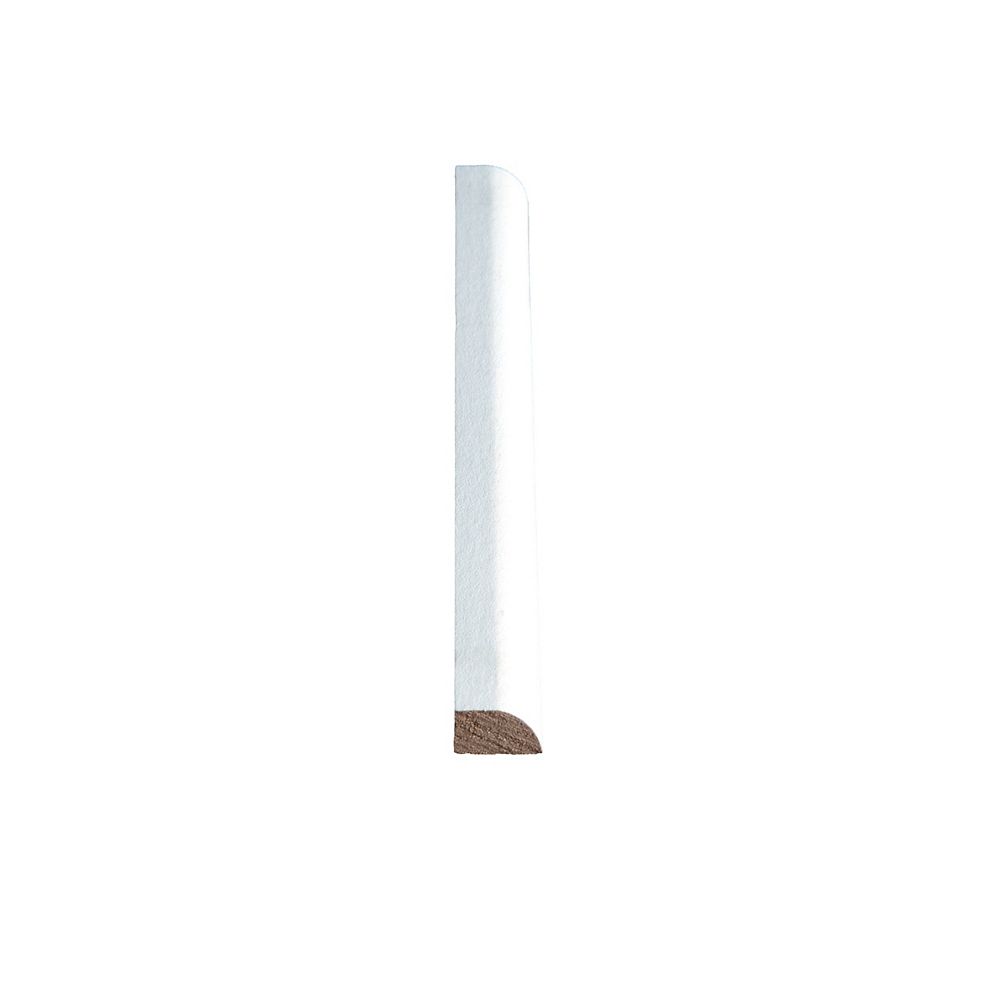 Alexandria Moulding Vinyl Wrap White Base Shoe 7 16 In X 11 8 Ft The Home Depot Canada Alexandria Moulding Vinyl Wrap White, Quarter Round Trim Home Depot Canada