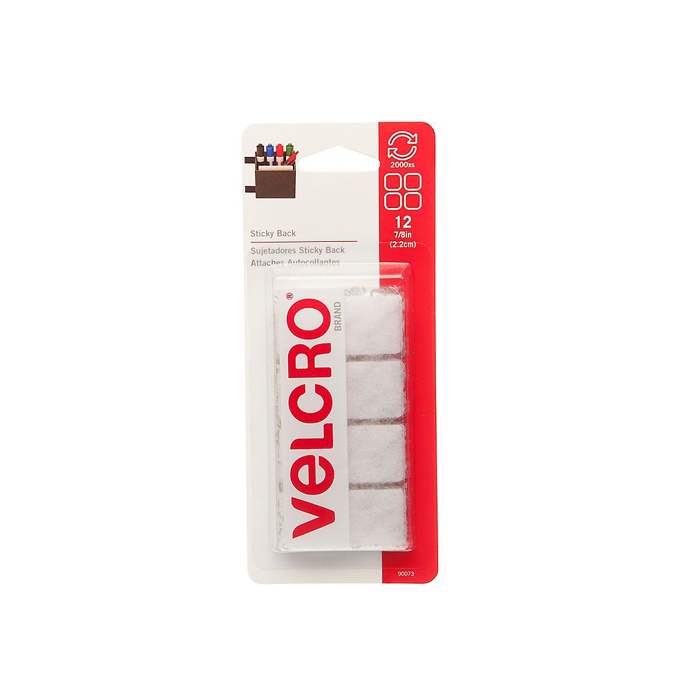 VELCRO 7/8 inch Sticky Back Squares (12Pack) The Home Depot Canada